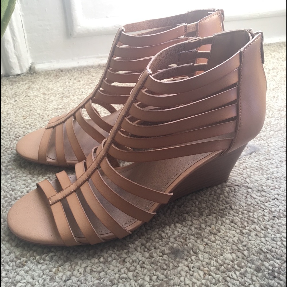 Torrid Tan Strappy Stacked Mini